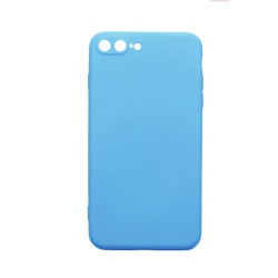 Capa de Silicone com Moldura de Câmera para Apple iPhone 7 Plus/8 Plus Azul Capa de Silicone com Moldura de Câmera para Apple iPhone 7 Plus/8 Plus Azul